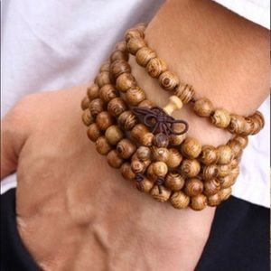 Buddha Wood Prayer Beaded Knot Unisex Bracelet